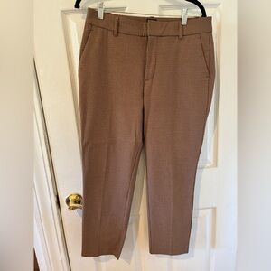 GAP brown plaid slim petite ankle trousers